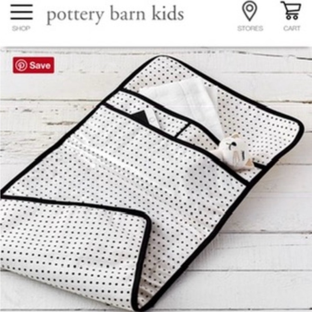 Pottery Barn Kids diaper changing pad by Emily Merritt